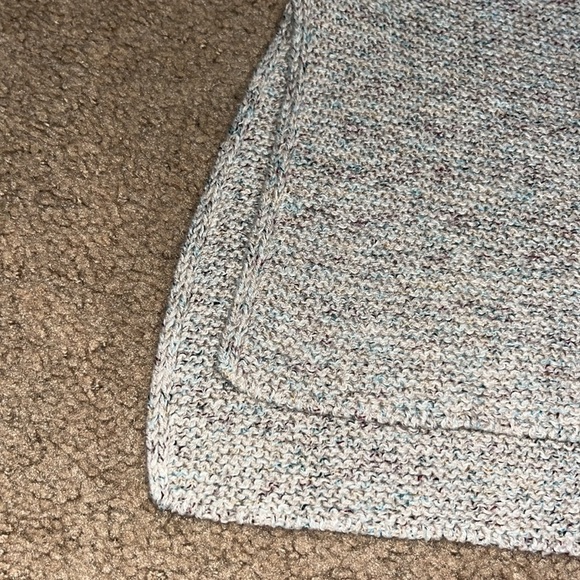 PureJill J. Jill Marled Knit Crochet V-Neckline Tunic Sweater Multicolor M Tall - Picture 4 of 8